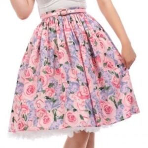 HTF Collectif Floral Roses Skirt